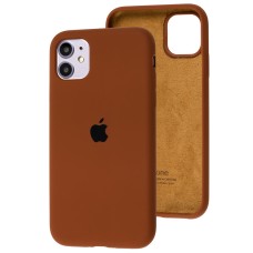 Чохол для iPhone 11 Silicone Full brown