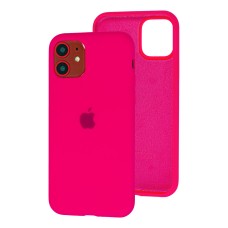 Чохол для iPhone 11 Silicone Full розовий / bright pink