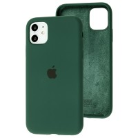Чохол для iPhone 11 Silicone Full forest green