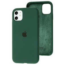 Чохол для iPhone 11 Silicone Full forest green