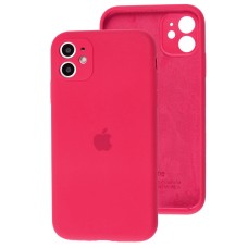 Чохол для iPhone 11 Silicone Full camera вишневий