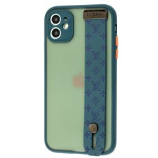 Чохол для iPhone 11 WristBand LV зелений