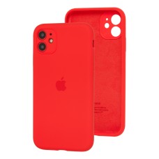 Чохол для iPhone 11 Silicone Slim Full camera червоний
