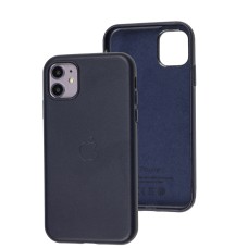 Чохол для iPhone 11 Leather classic Full midnighte blue