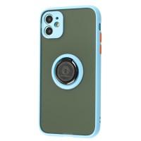 Чохол для iPhone 11 LikGus Edging Ring бірюзовий