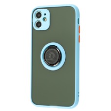 Чохол для iPhone 11 LikGus Edging Ring бірюзовий