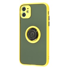 Чохол для iPhone 11 LikGus Edging Ring жовтий