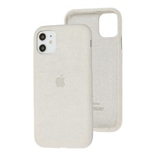 Чохол для iPhone 11 Alcantara 360 світло-сірий