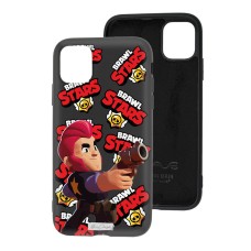 Чохол для iPhone 11 Mixcase з мікрофіброю чорний Brawl Stars