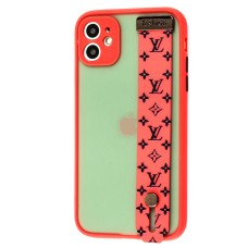 Чохол для iPhone 11 WristBand LV червоний/чорний