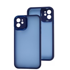 Чохол для iPhone 11 Luxury Metal Lens синій