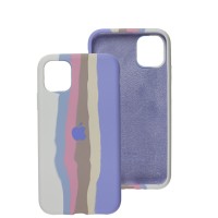 Чохол для iPhone 11 Silicone Full rainbow purple