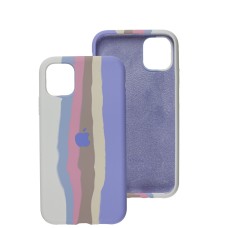 Чохол для iPhone 11 Silicone Full rainbow purple