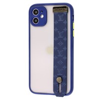 Чохол для iPhone 11 WristBand LV синій
