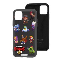 Чохол для iPhone 11 Mixcase з мікрофіброю чорний Brawl Stars