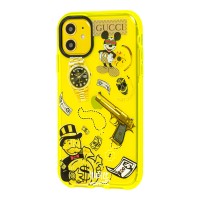 Чохол для iPhone 11 Neon print Міккі Маус glamor
