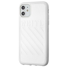Чохол для iPhone 11 off-white leather білий