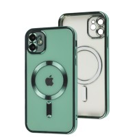 Чохол для iPhone 11 Fibra Chrome MagSafe light green