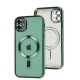 Чохол для iPhone 11 Fibra Chrome MagSafe light green