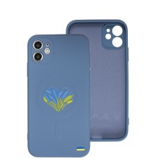 Чохол для iPhone 11 WAVE Ukraine with MagSafe spikelet heart