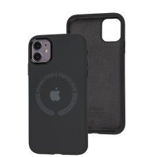 Чохол для iPhone 11 Metal Camera MagSafe Silicone charcoal gray