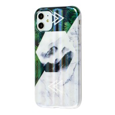 Чохол для iPhone 11 Design Mramor Benzo біло-зелений