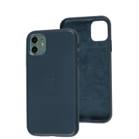 Чохол для iPhone 11 Leather classic Full indigo blue