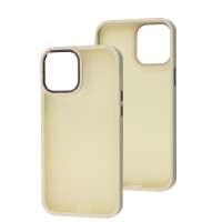 Чохол для iPhone 12 Pro Max Metal Bezel бежевий