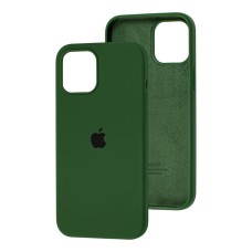 Чохол для iPhone 12 Pro Max Silicone Full зелений / dark green