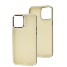 Чохол для iPhone 12 Pro Max Metal Bezel бежевий