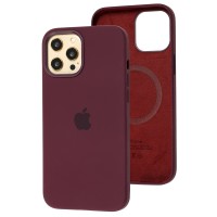 Чохол для iPhone 12 Pro Max MagSafe Silicone Full Size plum