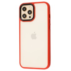 Чохол для iPhone 12 Pro Max Metal Buttons червоний