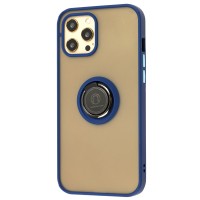 Чохол для iPhone 12 Pro Max LikGus Edging Ring синій