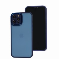 Чохол для iPhone 12 Pro Max Luxury Metal Lens синій