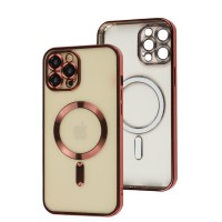 Чохол для iPhone 12 Pro Max Fibra Chrome MagSafe red