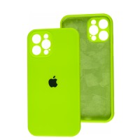 Чохол для iPhone 12 Pro Max Silicone Slim Full camera lime green