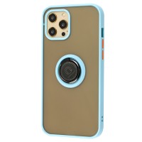 Чохол для iPhone 12 Pro Max LikGus Edging Ring бірюзовий