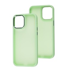 Чохол для iPhone 12 Pro Max Metal Bezel салатовий