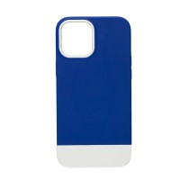 Чохол для iPhone 12 Pro Max Bichromatic navy blue / white