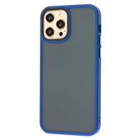 Чохол для iPhone 12 Pro Max Totu Shadow Matte Metal Buttons синій