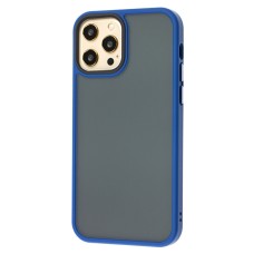 Чохол для iPhone 12 Pro Max Totu Shadow Matte Metal Buttons синій