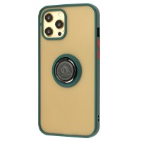 Чохол для iPhone 12 Pro Max LikGus Edging Ring зелений