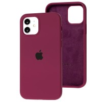 Чохол для iPhone 12/12 Pro Silicone Full бордовий / maroon