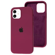 Чохол для iPhone 12/12 Pro Silicone Full бордовий / maroon