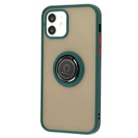 Чохол для iPhone 12 / 12 Pro LikGus Edging Ring зелений