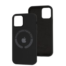 Чохол для iPhone 12/12 Pro Metal Camera MagSafe Silicone black
