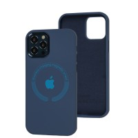 Чохол для iPhone 12/12 Pro Metal Camera MagSafe Silicone cobalt blue