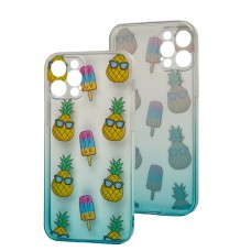 Чохол для iPhone 12 Pro Wave Sweet white / turquoise / pineapple