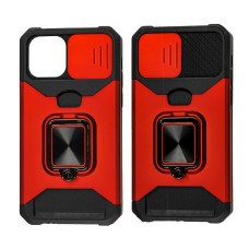 Чохол для iPhone 12 / 12 Pro Ring Card ударостійкий червоний