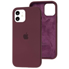 Чохол для iPhone 12/12 Pro Silicone Full бордовий / plum